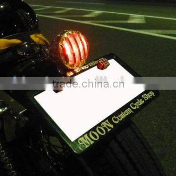 Motorcycle LED Custom Vintage Grilled Tail Light Brake Lamp For Harley, Chopper, Bobber photo-6
