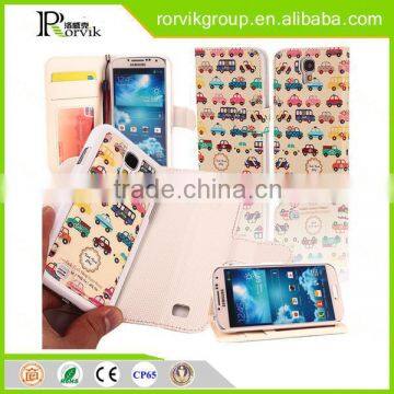 2 in 1 PU Leather Cell Phone Case Sublimation Printed Technology for Samsung Galaxy S4 I9500