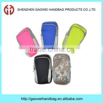 High - grade double zipper wrist pack arm of mobile phone key outdoor sports bag;Running Mobile Phone nylon sport arm bag