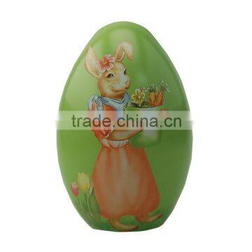 2016 Cute Egg Shape Metal Candy Tin Box Easter Gift Tin Can photo-5