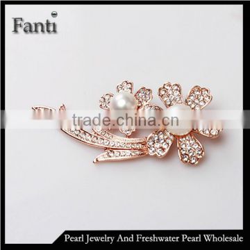 Elephant brooch natural freshwater pearl bead brooche pin wholesale