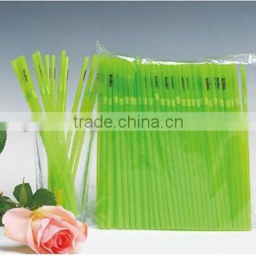 cute long hard green plastic drinking straw with printing on straw                        
                                                Quality Choice