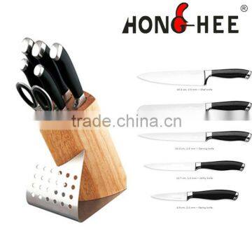 Canvas Wooden Block 7 pcs Kitchen Knife Set