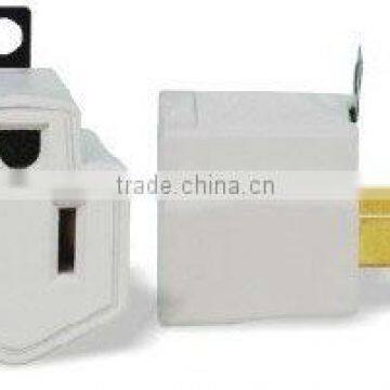 US 125V 15A one 2-prong polarized 1-15p outlet into 3-PRONG 5-15R adapter
