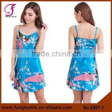 2407 Printing Polyester Flower Robe for Women