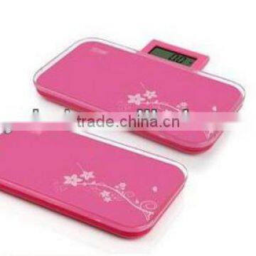 portable retractable Touch Digital Tempered Glass Body Scale with LCD Display, mini body scale