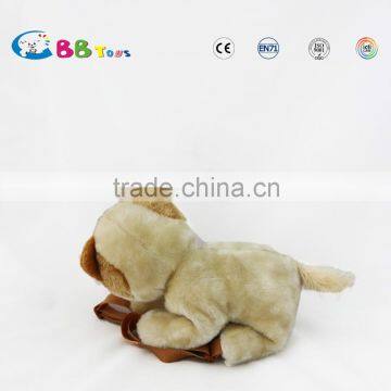 ICTI plush OEM facory cute white dog plush keyring