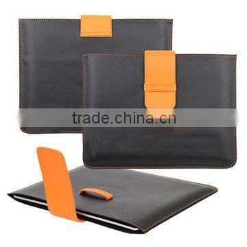 for Apple IPad 2 Leather Pouch Case With Fastener Style