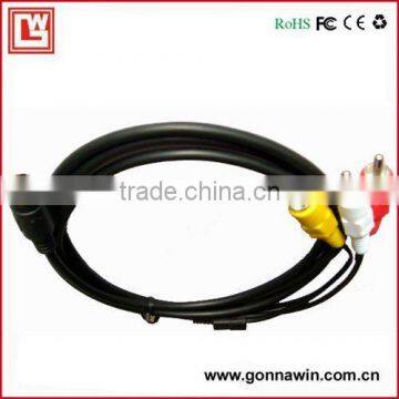 Min Din 4Pin to 3RCA Cable