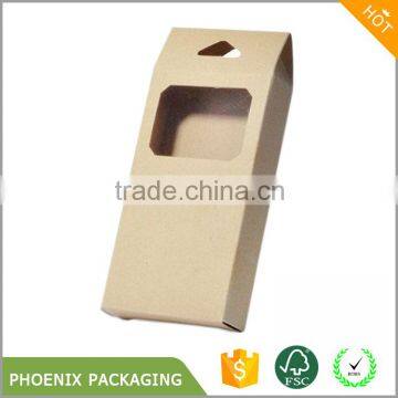 Customized brown kraft paper box with window