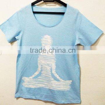 "100% ORGANIC COTTON YOGA PRINT T-SHIRT"