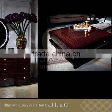 Luxury Living Room Piano Lacquer Ebony Veneer Coffee Table High-end Furniture JL&C Luxury Home Furniture