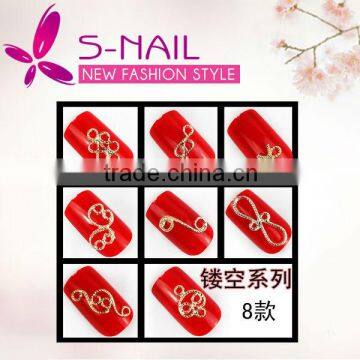 New 3d alloy nail art,finger nail jewelry, nail dangle jewelry