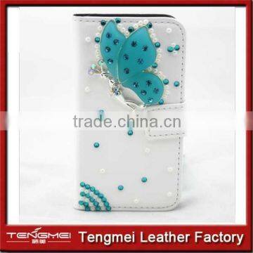 Diamonds Pearls PU leather slot wallet flip cover case skin for Nokia Lumia 1520