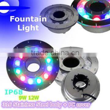 DMX control 316 Stainless Steel IP68 100% Waterproof LED Fountain Light