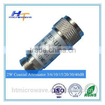 RF fixed Coaxial Attenuator-DC-3GHz 2 Watt N-Male/N-Female connector