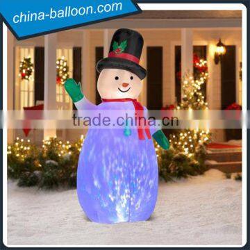 Amazing snowman model with LED /inflatable Christmas snowman ground cartoon with LED for yard decoration