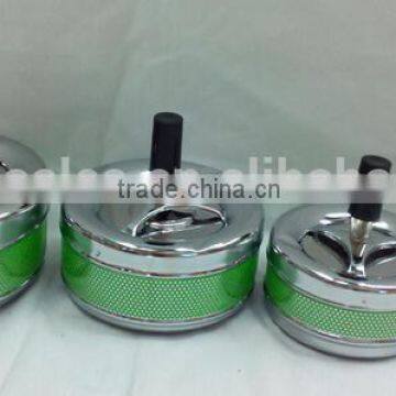 Assorted Color Spinning Push Down Metal Cigarette Ashtrays