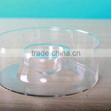 Hot selling round Salad glass bowls with divider
