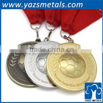 YAZS Customized ribbon metal award gold medal