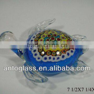 Handmade glass turtle decoration