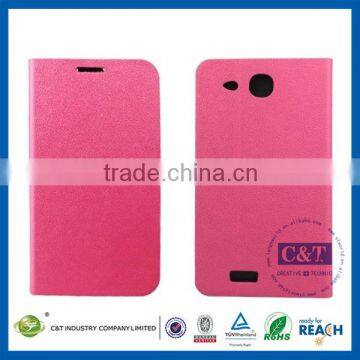 C&T PU Leater flip case for alcatel one touch idol x