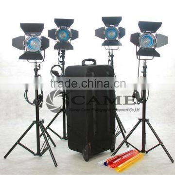 4pcs 300W Fresnel Tungsten Spot Lights Video Continuous Lighting