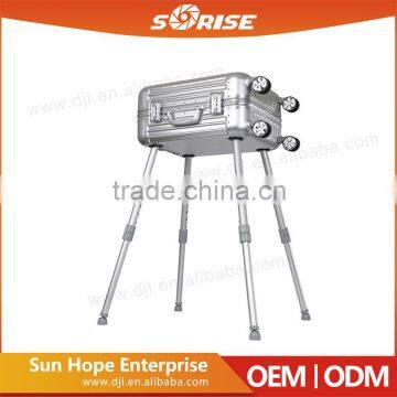 Sunrise Fashion High Quality Aluminum Carry Portable With Lighted Mirror Make up Case Quality Choice photo-4