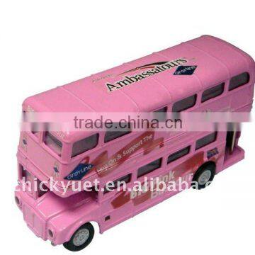 1:72 diecast double-decker bus model gift