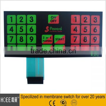 china multi color customized large tactile metal dome membrane switch