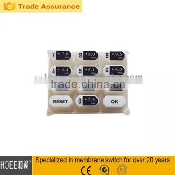 design numeric rubber keypad waterproof silicone rubber membrane overlay panel