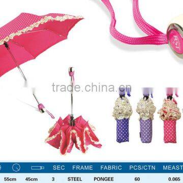 High quality 3 folding umbrella automatic easy open and close umbrella