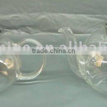 Heat resistant glass tea pot