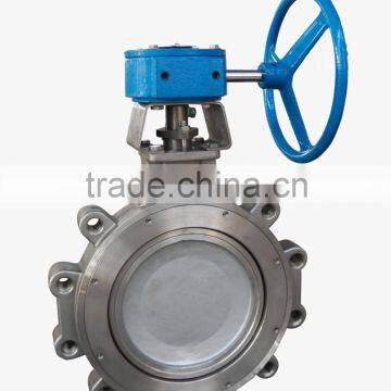 DN50-DN600 doule flange stainless steel High performance lug Butterfly Valve