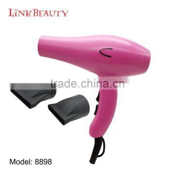 Hair Dryer with Tangle Free Fabric Swivel Cord, Ionic Dryer, Blush Pink