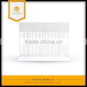 small stone samples show on table stone display stand