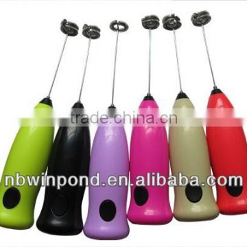 hand hold wireless milk frother whisk ,dry battery operating