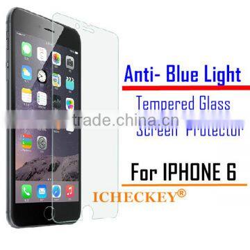 In stock good price explosion-proof tempered glass anti bule ray screen protector film for Iphone 6