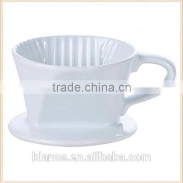 V shape ceramic material coffee dripper with customized logo