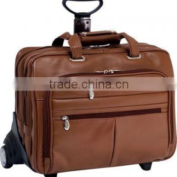 Leather Wheeled Laptop Case