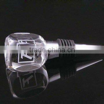 laser engraving crystal wine stopper for custom gift