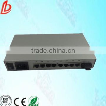 Best price fiber optical transceiver 1310nm 1SFP port & 8 RJ45 ports 100m fiber optic media converter