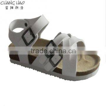 2016 new style women cork slipper white Sandals with hasps fashion cork slipper