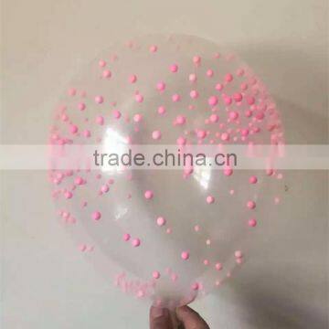 newest creative design 2.8 g transparent latex balloon with foam