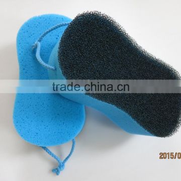 8 shape fast dry blue and black car cleaning sponge