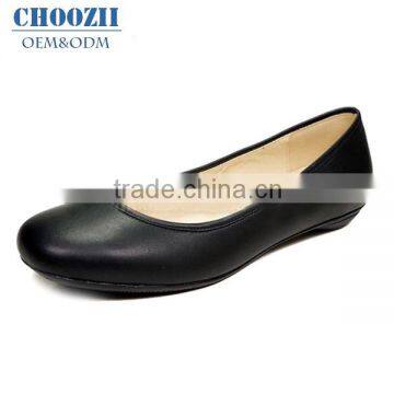 2016 Fashion Slip-on Leather Flat Campus School Shoes for Teenager Girls