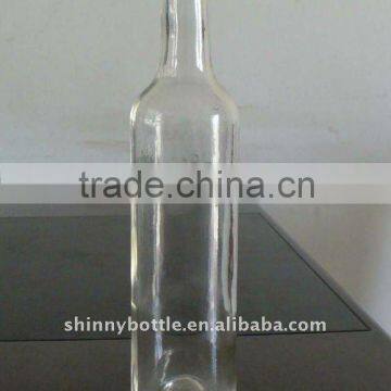 clear high neck glass bottle