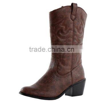 Fashion New Cowgirl Women Western Leather Boots