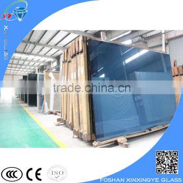 6mm thick blue reflective float glass