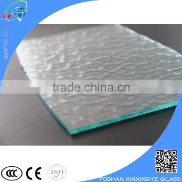 Decorative hammer tempered glass